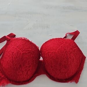 Elegant Red Lace Bra